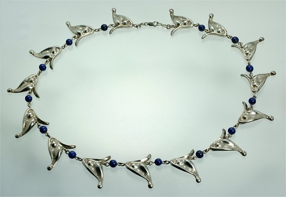 Zilver & lapis lazuli halsketting
